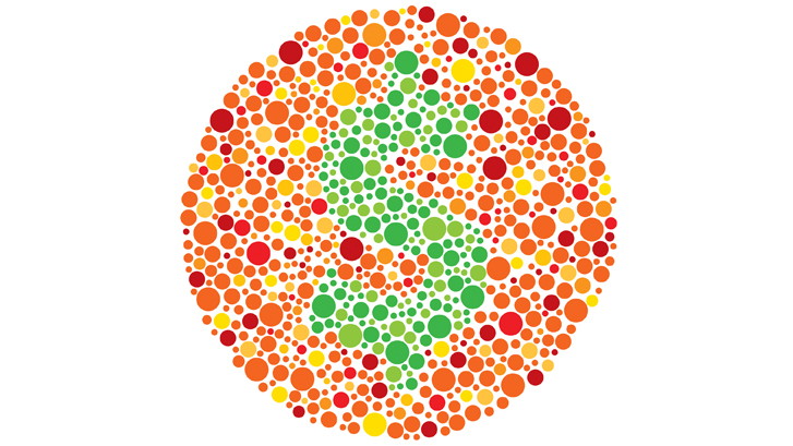 Den vanligaste formen av färgblindhet är röd-grön färgblindhet, vilket gör att den drabbade har svårt att skilja mellan rött och grönt.